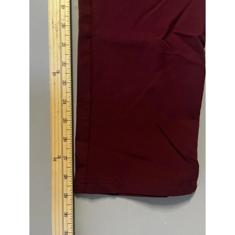 Figs Scrub Pants Womens Medium Red Technical Collection Cargo Pockets Drawstring